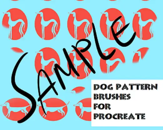 Procreate Brush - Dachshund & Hound pattern — Procreate brush