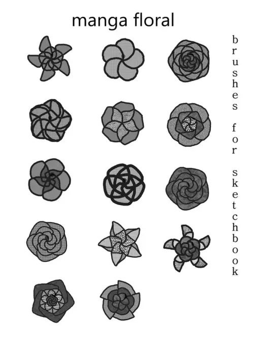 Manga Floral SK - Brushes for Sketchbook — Krita brush