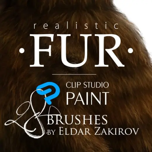 Realistic FUR: 28 Brushes for CLIP STUDIO PAINT — Clip Studio Paint brush