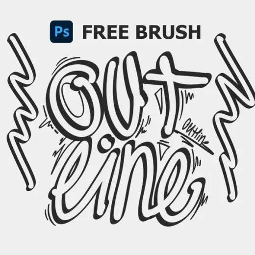 Free Photoshop Outline brush — Photoshop brush