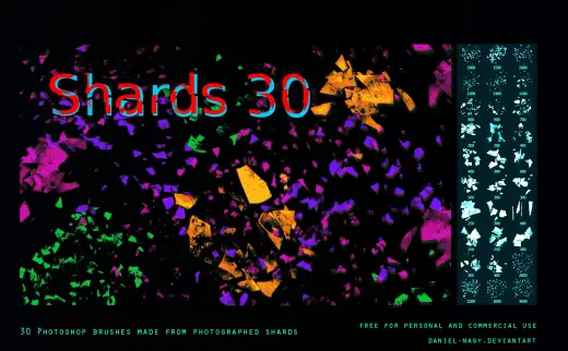 30 Shards Brushes — Procreate, Photoshop & Krita brush