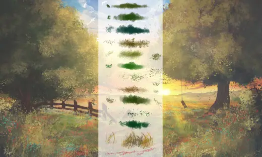 Flora Photoshop Brushes — Procreate, Photoshop & Krita brush