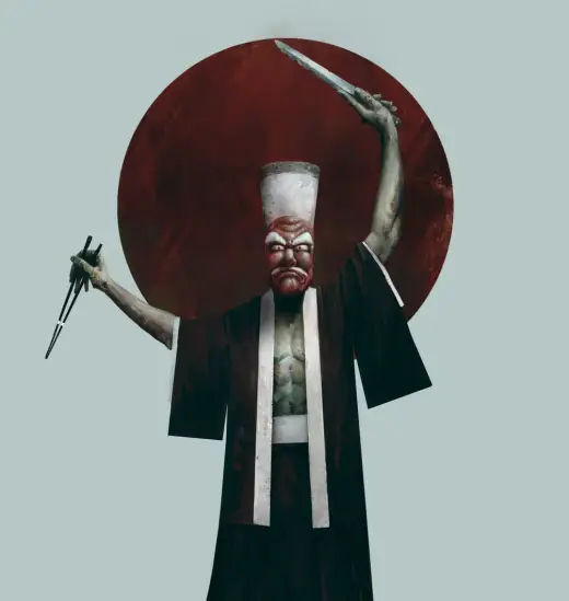 Illustration: Sushiman, speedpaint video, PSD, Brushset — Procreate & Photoshop brush