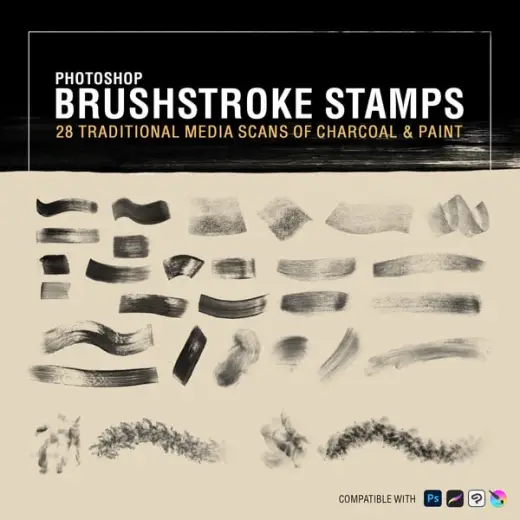 Brushstroke Stamps — Photoshop brush