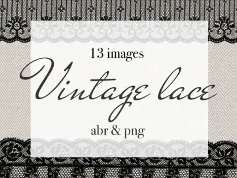 【無料】Photoshopブラシ ヴィンテージレース vintagelace【png,abr】 — Photoshop brush