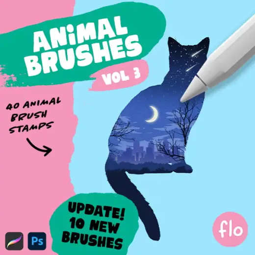 BIG Animal Brush Pack VOL3 for Procreate and Photoshop — Procreate & Photoshop brush