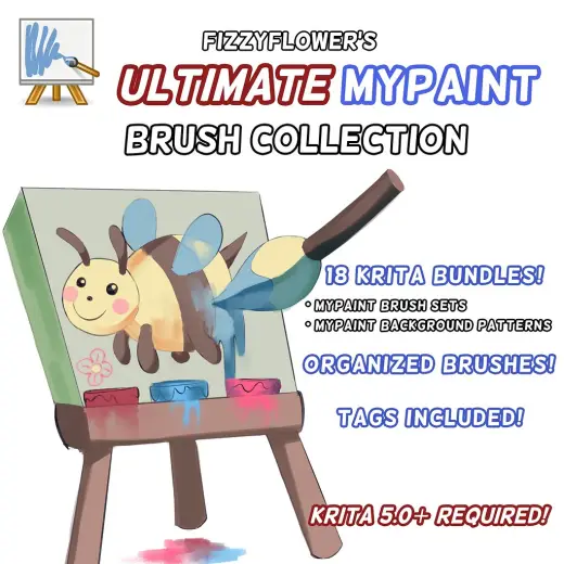 Fizzyflower's ULTIMATE MyPaint Brush Collection — Krita brush