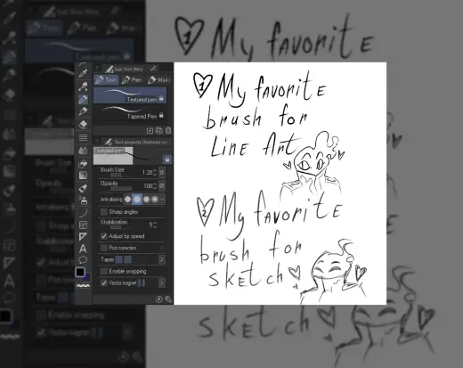 Line art brush for Clip Studio Paint — Clip Studio Paint brush