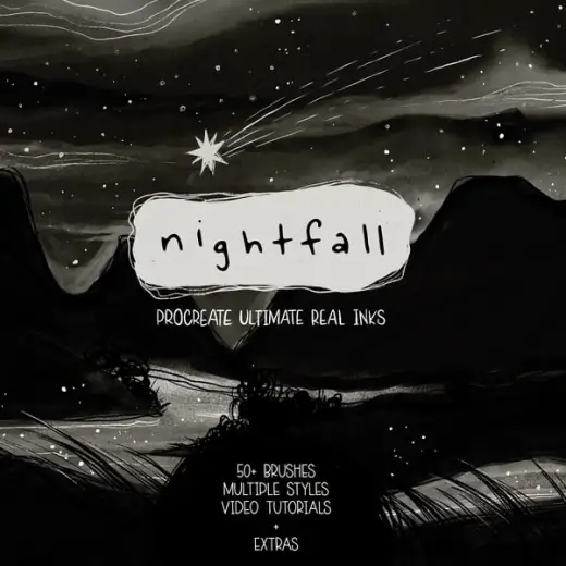 Nightfall - Ultimate real feel ink brushes for Procreate — Procreate brush
