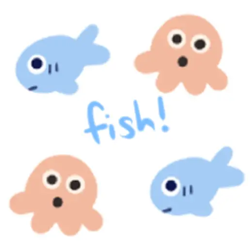 sea creatures stickers! — Clip Studio Paint brush