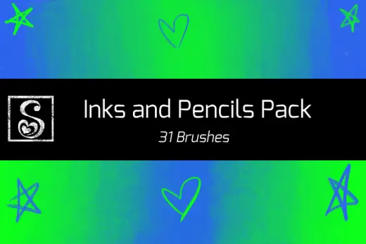 Shrineheart's Ink and Pencils Pack - 31 Brushes — Clip Studio Paint brush