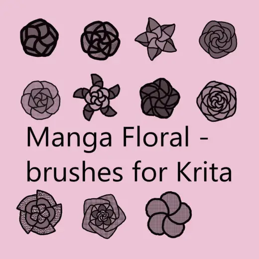 Manga Floral - Brushes for Krita — Krita brush