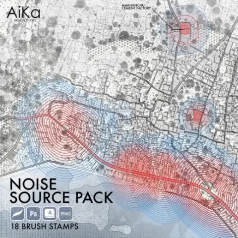 Noise Source Brush Pack (Procreate, Photoshop, AutoCad, Png) — Procreate & Photoshop brush