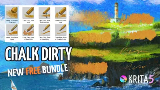 Dirty Chalk for Children. FREE — Krita brush