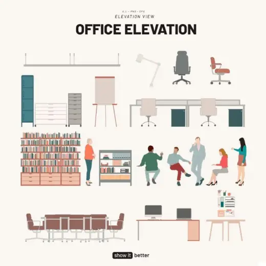 Office Elevation Pack + Brushes — Photoshop brush
