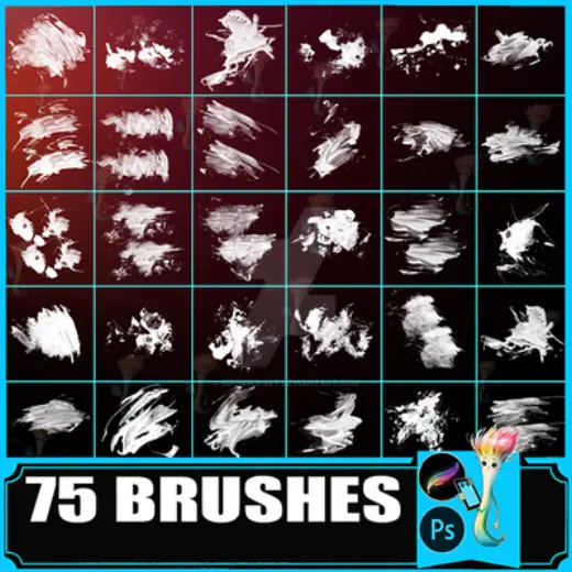 75 Oil Paint: PS and Procreate stamp — Procreate & Photoshop brush