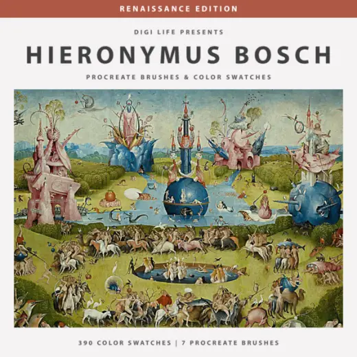 Hieronymus Bosch Procreate Brushes & Color Swatches — Procreate brush