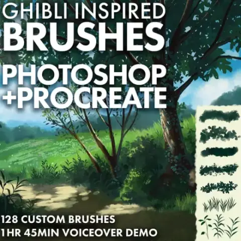 Ghibli Inspired Brushes for Photoshop and Procreate — Procreate & Photoshop brush