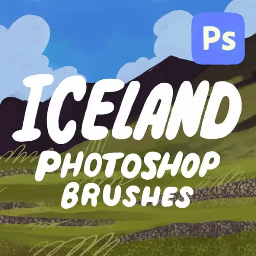 Iceland Brushes – Painterly Texture for Photoshop & Fresco — Photoshop brush