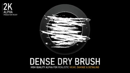 Dense Dry Brush Alpha | High-Resolution Grunge Texture — Photoshop brush