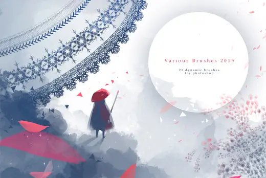 21 Various Brushes — Procreate, Photoshop & Krita brush