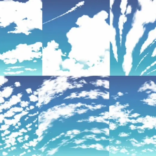 Cloud 6 Type Brushes Set — Photoshop & Clip Studio Paint brush