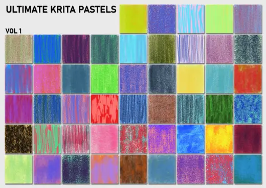 ULTIMATE KRITA PASTEL BRUSHES VOL 1 — Krita brush