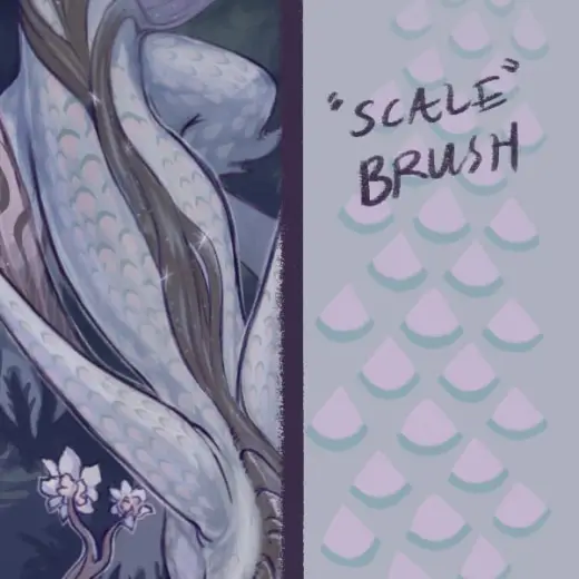 Triangular Scales Pattern Brush — Clip Studio Paint brush