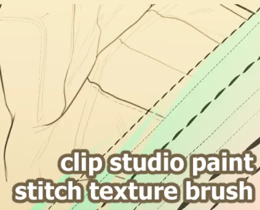 CSP Stitch-texture brush — Clip Studio Paint brush