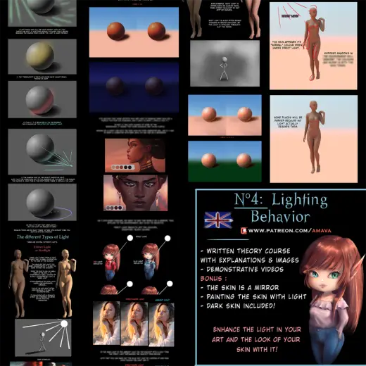 Lighting Behavior : English & Français — Procreate & Photoshop brush