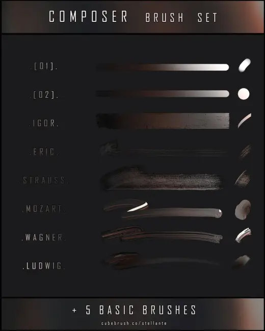 Composer Brush Set — Photoshop brush