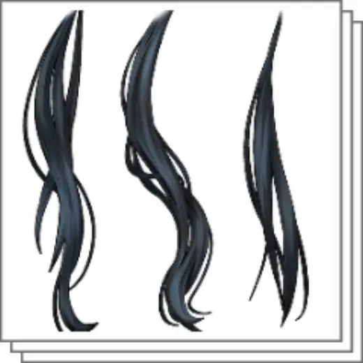 Black wavy hair — Clip Studio Paint brush