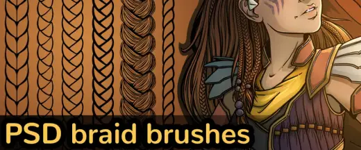 Braids • Photoshop brush set — Photoshop brush