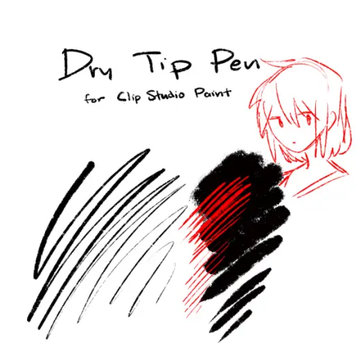 Dry Tip Pen — Clip Studio Paint brush