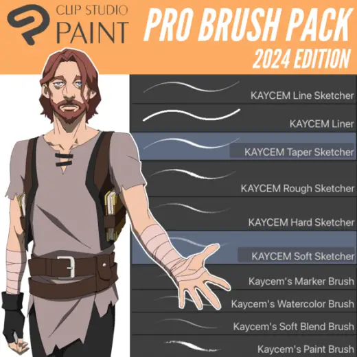 CSP Professional Brush Pack — Clip Studio Paint brush