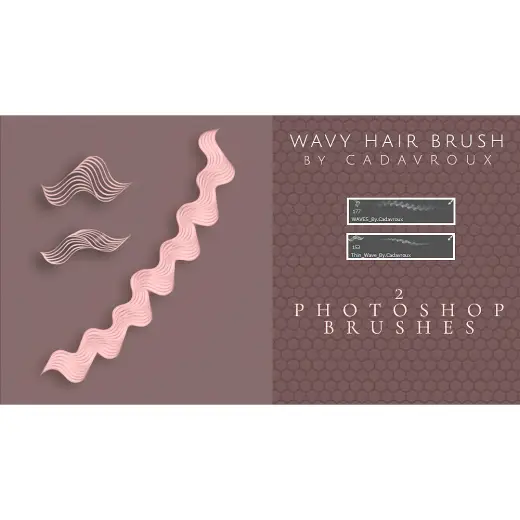Wavy Hair Photoshop Brushes — Procreate, Photoshop & Krita brush