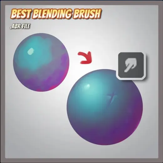 🎨 BEST BLENDING BRUSH (.ABR) — Photoshop brush