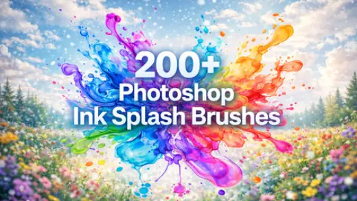 200+ Photoshop Ink Splash Brushes — Photoshop brush