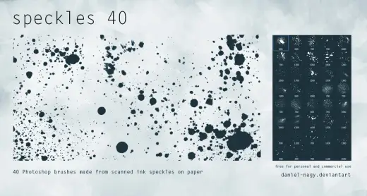 40 Speckles Free PS Brushes — Procreate, Photoshop & Krita brush