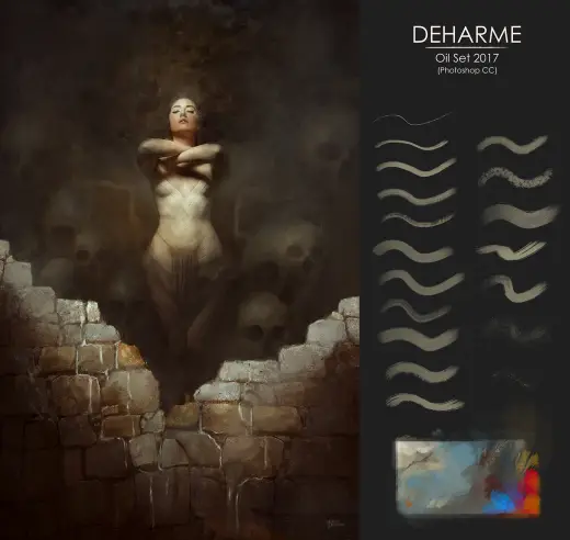 Deharme Oil Set PS CC — Procreate, Photoshop & Krita brush