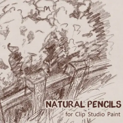 Natural Pencil Set for Clip Studio Paint - 62 Brushes — Clip Studio Paint brush