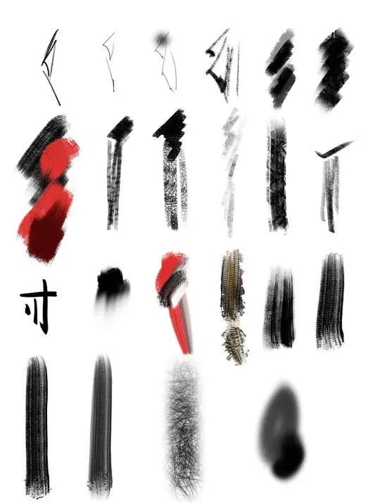 Photoshop common brush transfer, with original brush — Photoshop & Krita brush