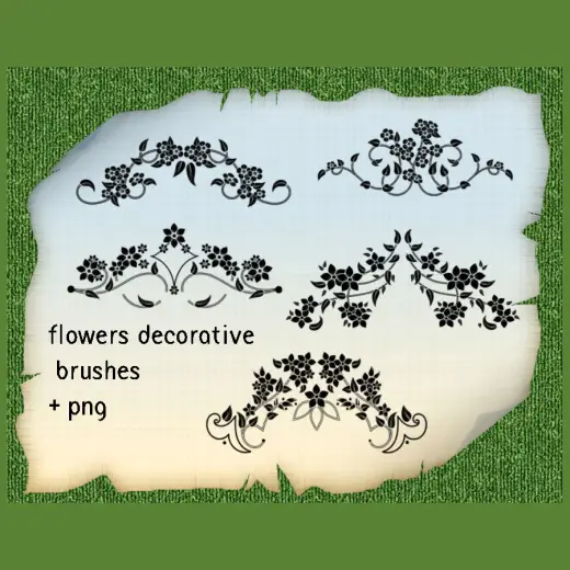 Set of 5 Floral Ornament Brushes — Procreate, Photoshop & Krita brush