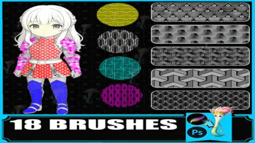 18 Armor Scale Texture & Pattern Brushes for Procreate and Photoshop — Procreate & Photoshop brush