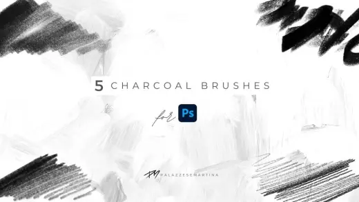 5 charcoal brushes for Photoshop | free download — Photoshop brush