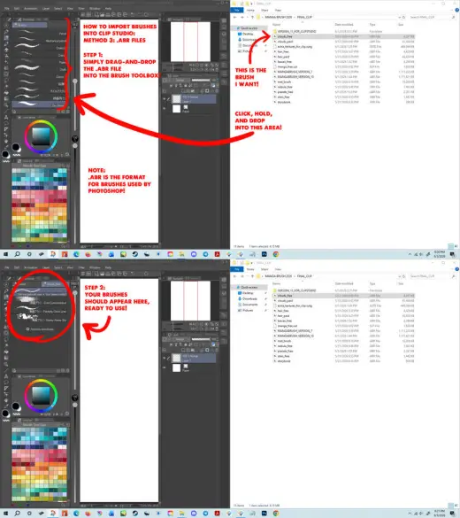 Method 3: ABR — Photoshop & Clip Studio Paint brush