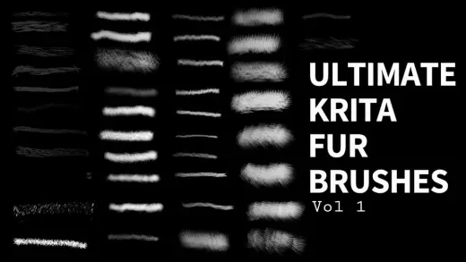 ULTIMATE KRITA FUR BRUSHES VOL 1 — Krita brush