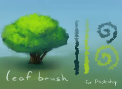 Photoshop Leaf Brush Preset — Photoshop & Krita brush