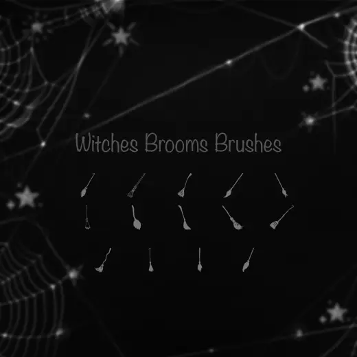 Witches Brooms Brushes — Procreate, Photoshop & Krita brush