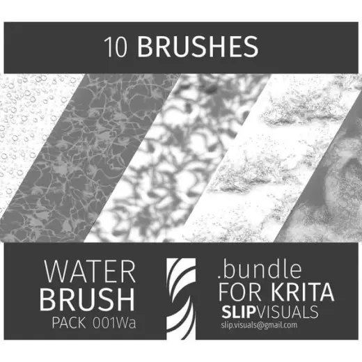 KRITA Water Brushes Pack | Digital Water Brush Bundle — Krita brush